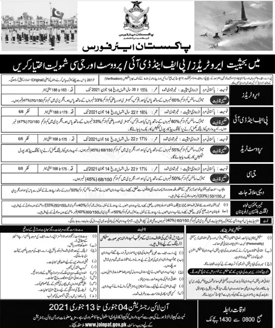 Join Pak Air Force PAF Jobs 2022