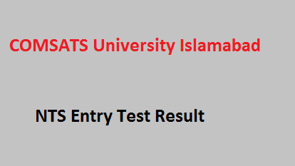 NTS Test Result 2022 COMSATS University Islamabad Spring Admissions