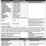 The University of Lahore UOL Latest Jobs Interview dates timings