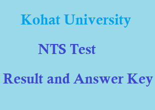 Kohat University NTS Entry Test Result February MPhil PhD