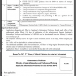 Ministry of Federal Education And Professional Training Jobs Application forms